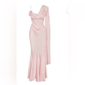 Chic One Shoulder Pink Dress